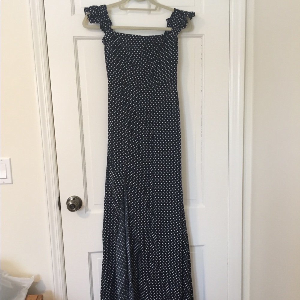 Navy Polka Dot Dress